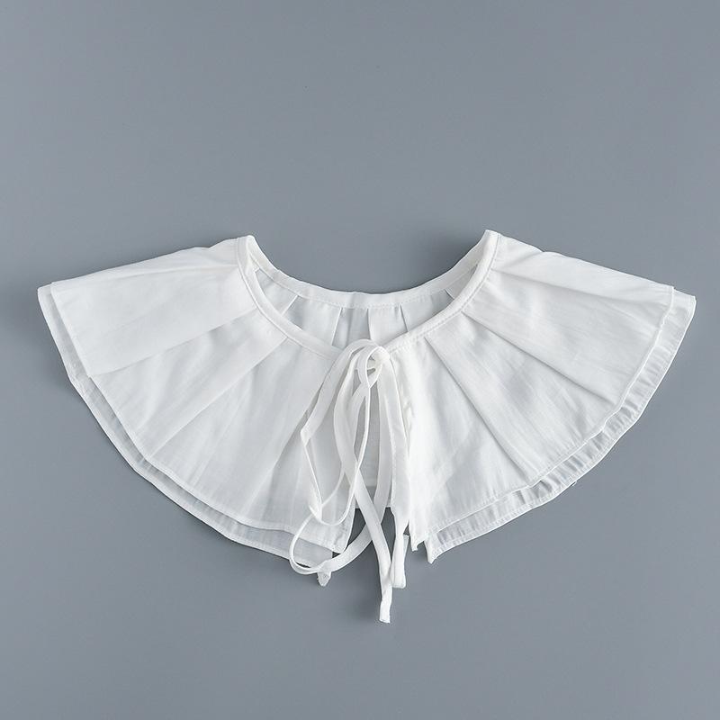 Koreansk Stor Revers Avtakbar Krage for Kvinner Genser Topp Falsk Krage Sjal Skuldersjal Dekor Falske Krager Slips