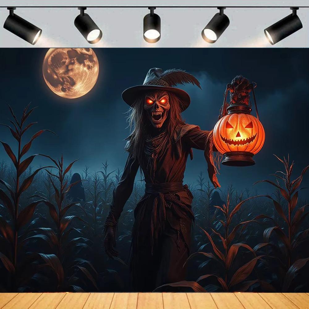 Halloween Ghost Scarecrow Witch Pumpkin Lantern Theme Banner Background Christmas Party Home Decoration Photography Background