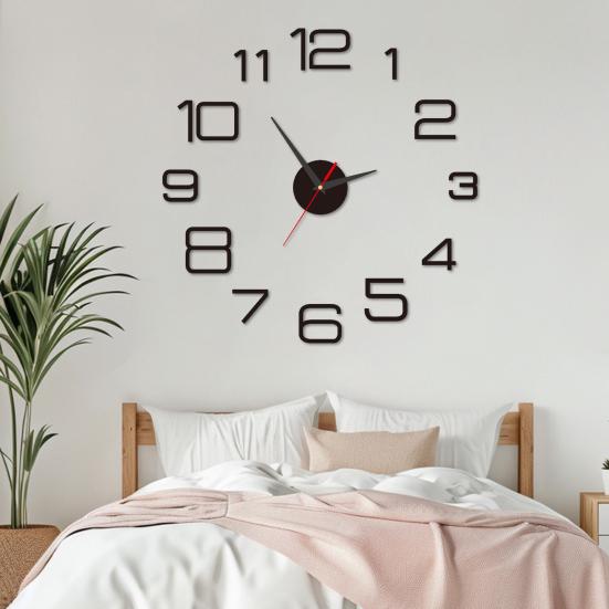 Luminous Wall Clock Silent Movement Easy-to-read Simple Installation Decorative DIY Wall Clock for Living Room Bedroom