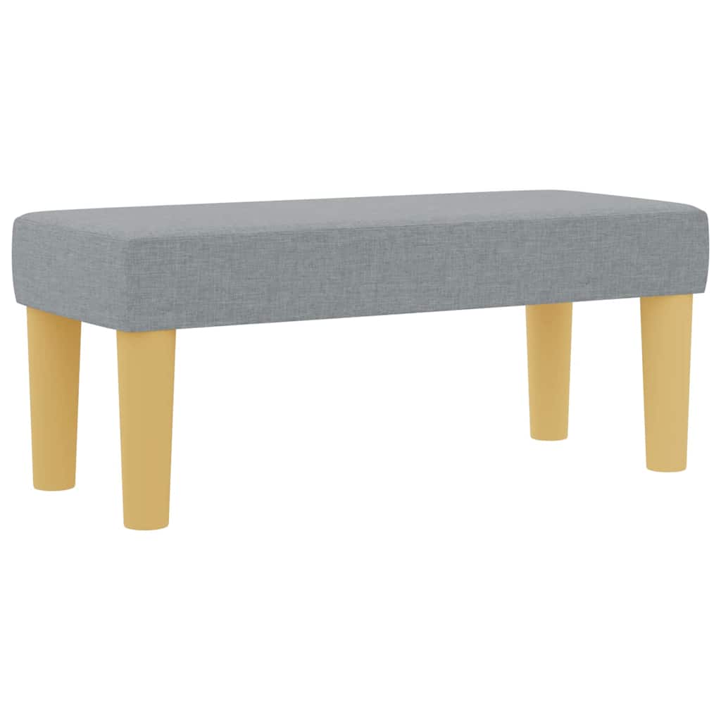 Box Spring Bed with Pillow Light Grey 200 x 100 cm Fabric