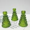 3PCS Glass Christmas Tree Candlestick Nordic Candles Stand Christmas Tree Ornaments  Bath Room