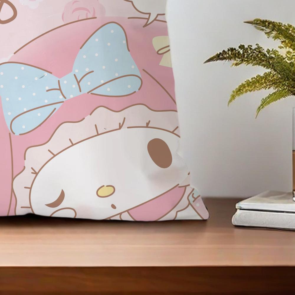Cute Cartoon My Melody Cushion Cover For Pillow Printing Sofa Decoration Home Car Room Coffee Shop Office Nordic Simplicity