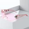New Y2K Sport Sunglasses Women Men Pentagram Fashion UV400 Sun Glasses Outdoor Cycling Eyewear Oculos De Sol