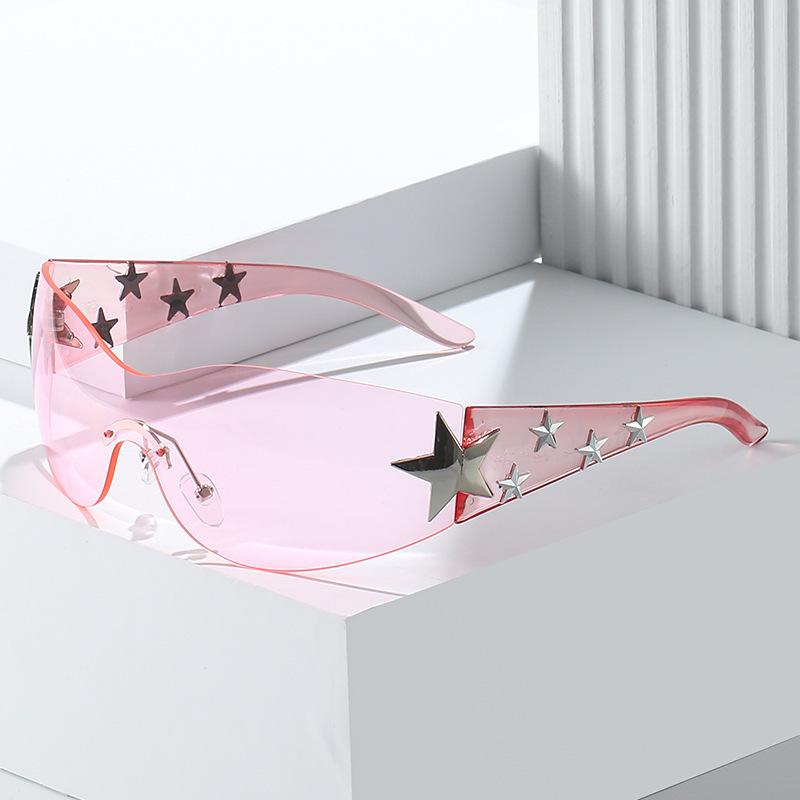 New Y2K Sport Sunglasses Women Men Pentagram Fashion UV400 Sun Glasses Outdoor Cycling Eyewear Oculos De Sol