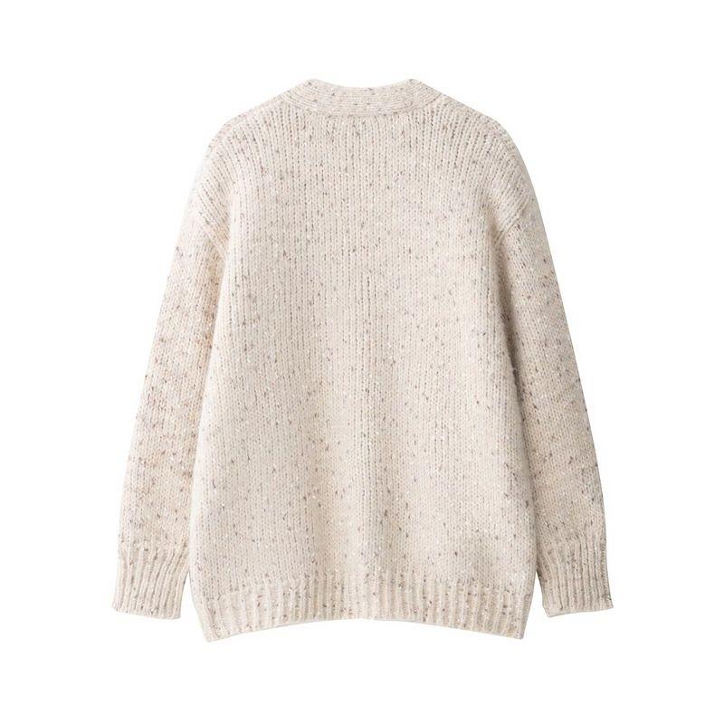 Za Foreign Trade New Women Clothes ZR Western Style Fashion V-neck Small Dot Knitted Loose Outerwear 9874101