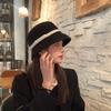 Autumn and Winter Bow Fashion Hat Hepburn Style Australian Wool Fisherman Hat French Retro Small Fragrance Elegant Top Hat