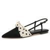 Fashion Ladies Shoes with Low Heels Black Women's Closed Sandals Designer Sales Summer 2025 Comfortable Vintage Footwear Anti Slip Hot