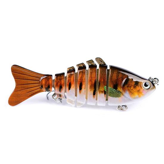 1/3/5Pcs 10CM/15.5G Bionic Multi-Jointed Fishing Lure Long Casting 7-Section Swimbait Hard Artificial Bait Freshwater Saltwater Fishing Accessories