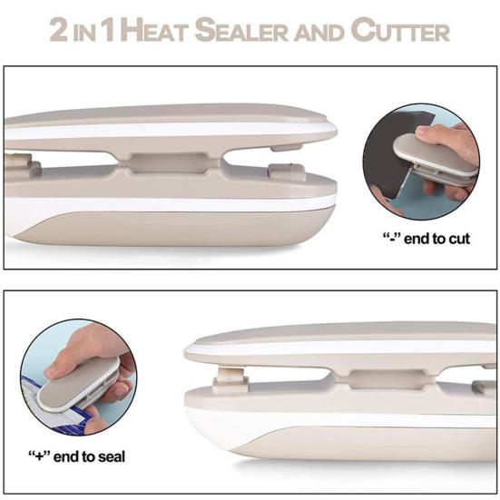 Mini Bag Sealer Přenosný stroj na uzavírání potravin Kompaktní praktický sáček na svačinu pro domácí kuchyni