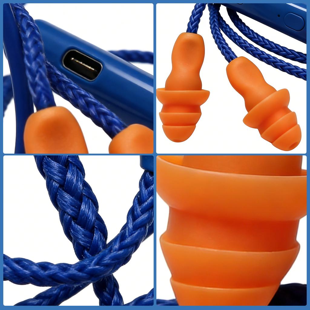 Bluetooth-compatible Earplug Headphones Noise Reduction Safety Earplugs In-Ear Earphones for Industrial Workout Running Sports