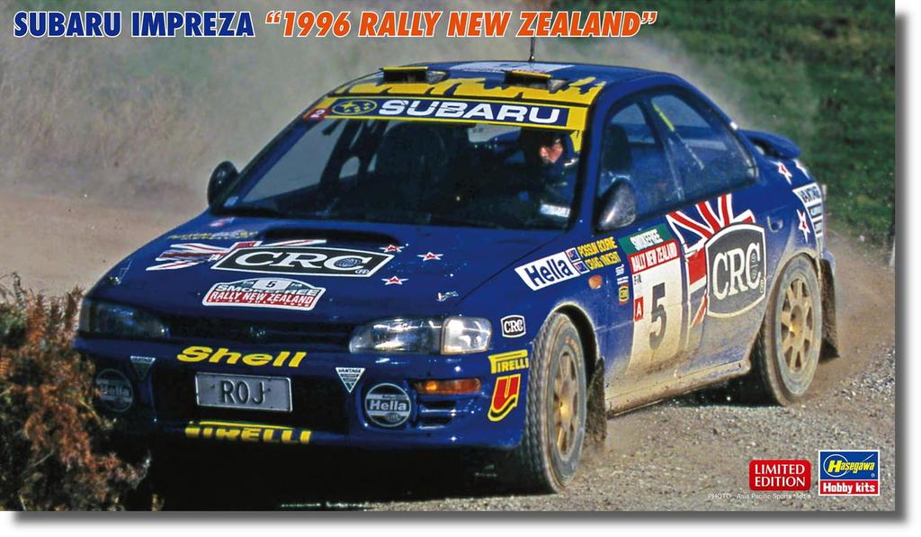 Hasegawa Subaru Impreza 1996 Rallye Neuseeland Plastikmodell 20696 1/24