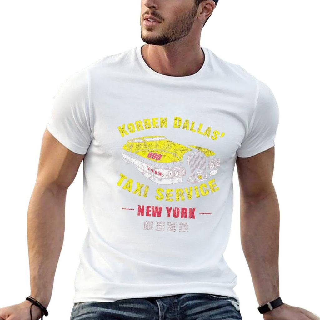 Korben Dallas Taxi (Für schwarze Hemden) T-Shirt Weiches Stretch-Oberteil mit kurzen Ärmeln