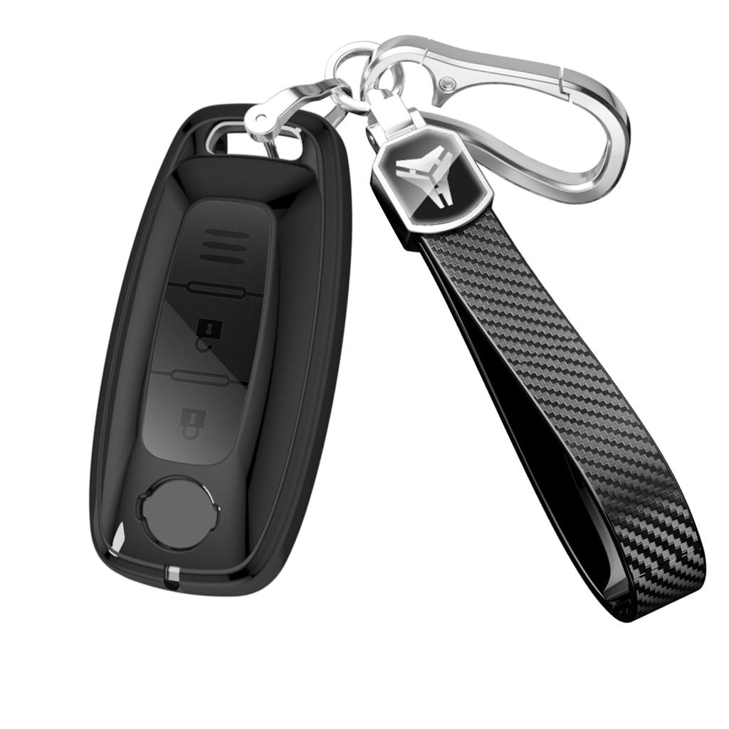 [Unhoke] New Serena Key Case, C28 X-Trail Key Cover, Aria, Sakura, Smart Key Case, TPU, Good Texture, Luxury, Black