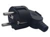 Europäischer Standard Gerader Kopf Drei-Pol Erdungsstecker mit Deutscher und Französischer Seitenverdrahtung.