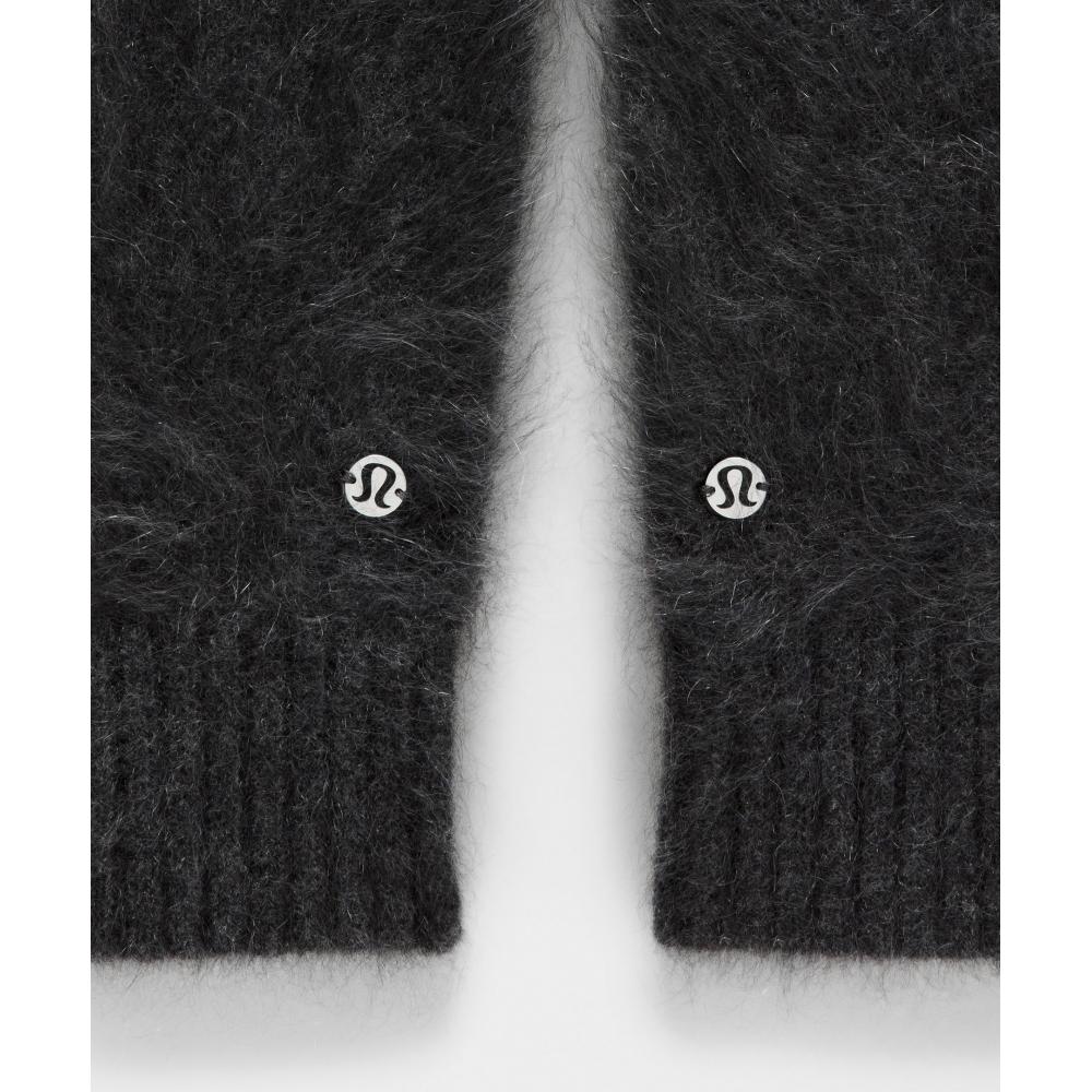 Lululemon Fuzzy Cashmere Mittens Heathered Light Onyx