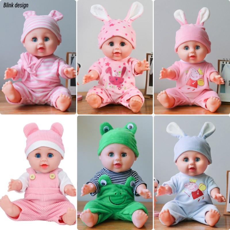 Q Dolls 30cm Reborn Baby Doll Blinking Girl Toy With Realistic Features