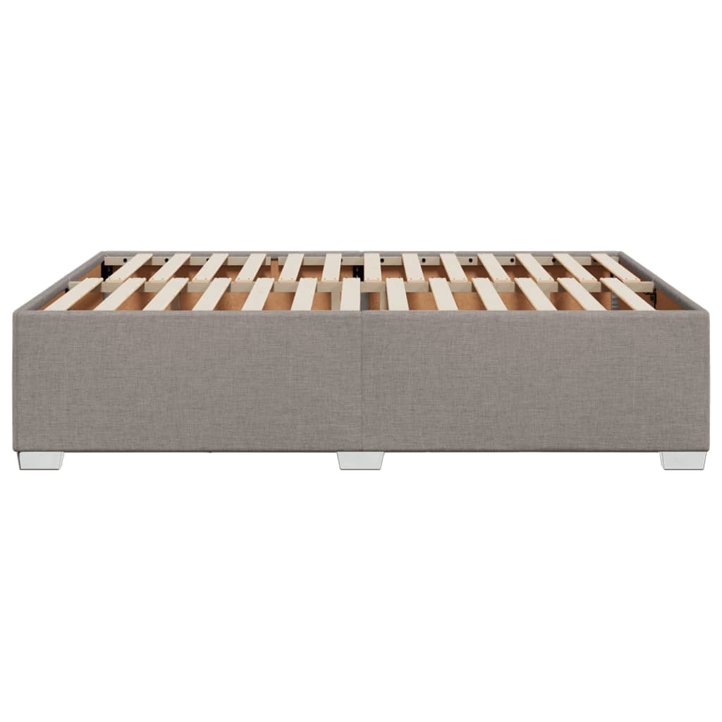 Bed Frame without Mattress Taupe 140 x 190 cm Fabric