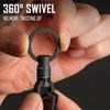 [KeyUnity] KM13BK Titanium Key Ring Connector 360 Degree Rotation Titanium Car Key Holder for Men Smart Key Anti-Loss Small Lightweight with Key