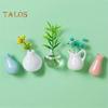 Mini Vase Refrigerator Magnet with Dried Flower Home Office Kitchen Locker Fridge 3D Miniature Flower Vase Magnetic Decoration Ornament