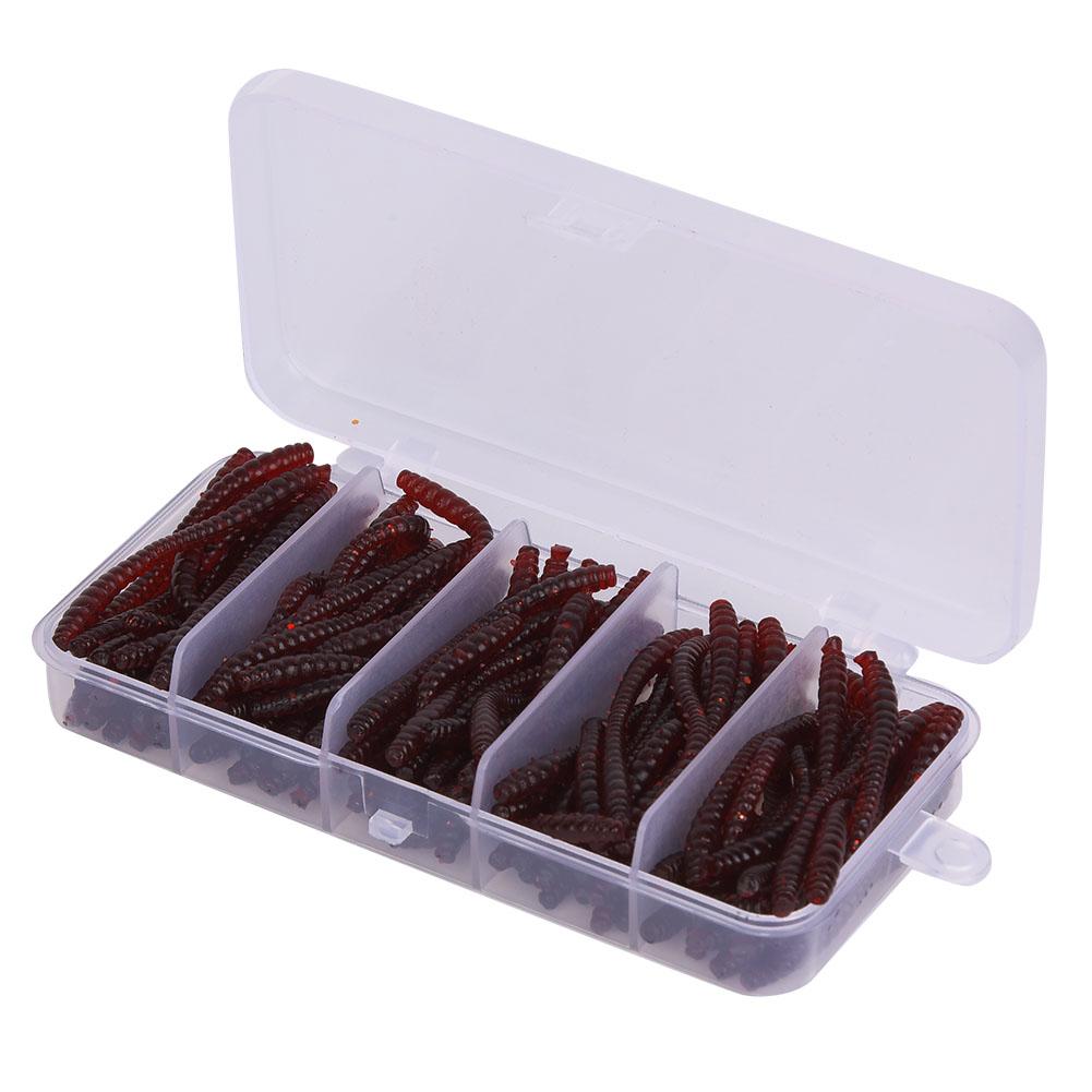 

100 шт. 6 см силиконовый искусственный червь земляной червь мягкие рыболовные приманки наживка рыболовные снасти аксессуары комплект