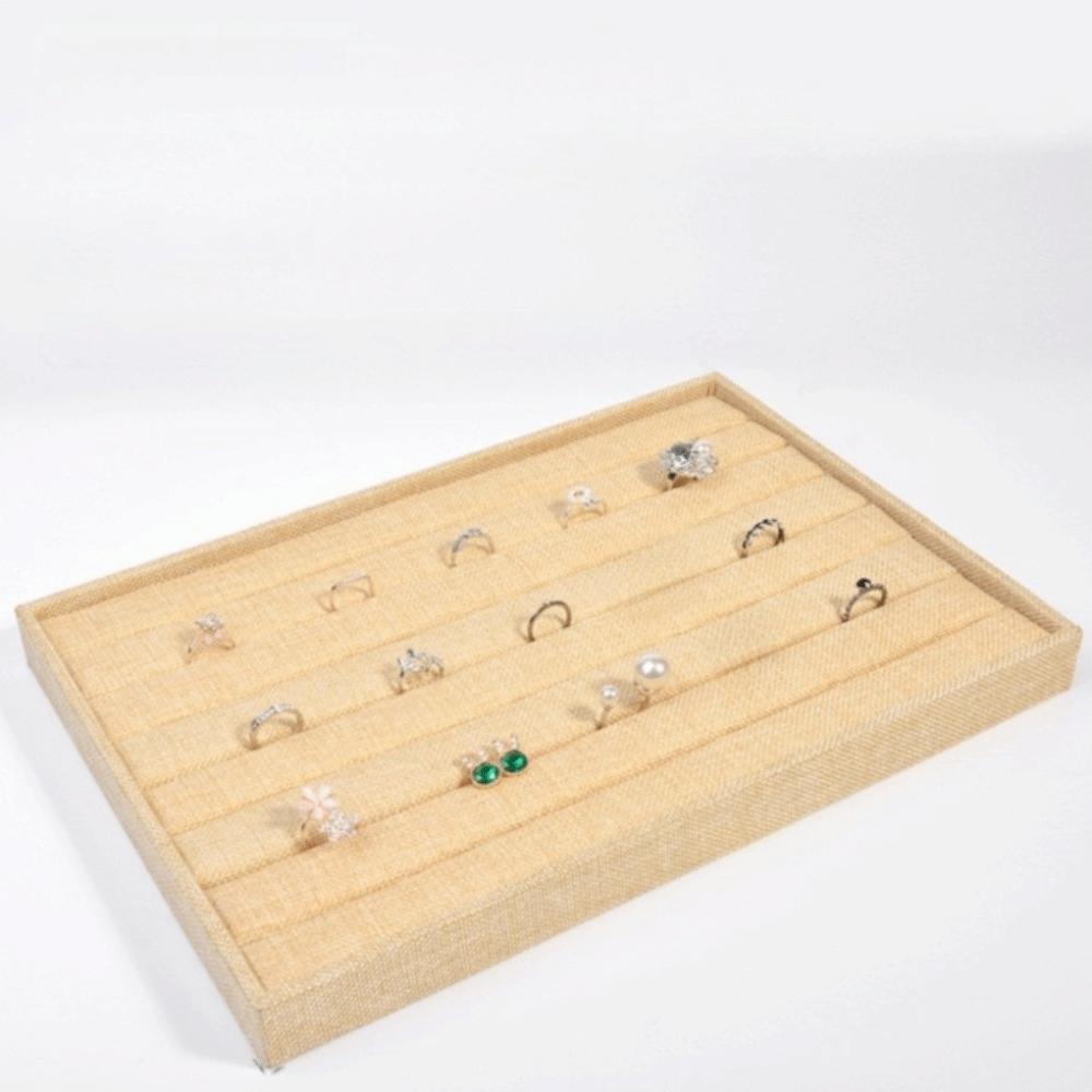 Multifunctional Jewelry Box Stackable Display Jewelry Holder Space Saving Linen Jewelry Tray  Ring
