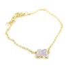 Les Trésors De Lily [G1243] - White 'Butterfly' Gold Plated Bracelet