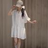 New Arrivals Open Run Women Linen Frill Short Sleeve Mini Dress