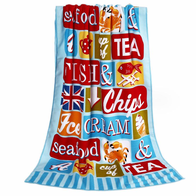 Manufacturers Do Set Double-sided Velvet Superfine Fiber Hemmed Beach Towel Quick-drying Swimming Summer Outdoor