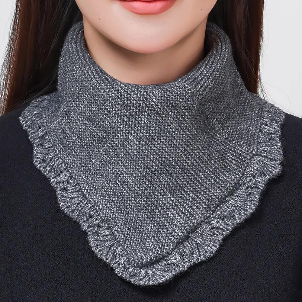 Casual Detachable Knitting False Collar Neck warmer Windproof Knitted Turtleneck Head Neck Warm Cover Women