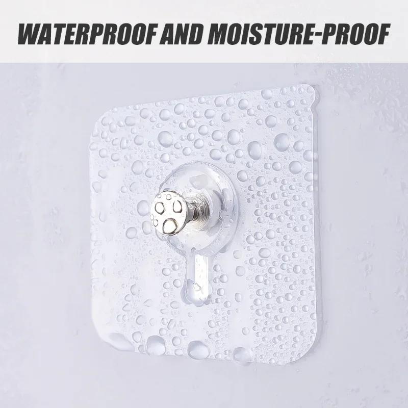 Selbstklebende Nägel Wandhaken Poster Transparente Schrauben Wandhaken für Bilderrahmen Wasserdicht Dauerhafte Küchen- und Badezimmerhaken
