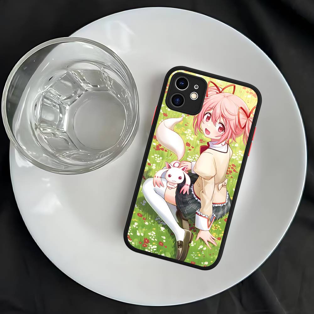 Cute Anime Puella Magi Madoka Magica Silicone Case For IPhone 16 15 14 13 12 11 Pro Max Plus X XS MAX Shockproof Matte Cover