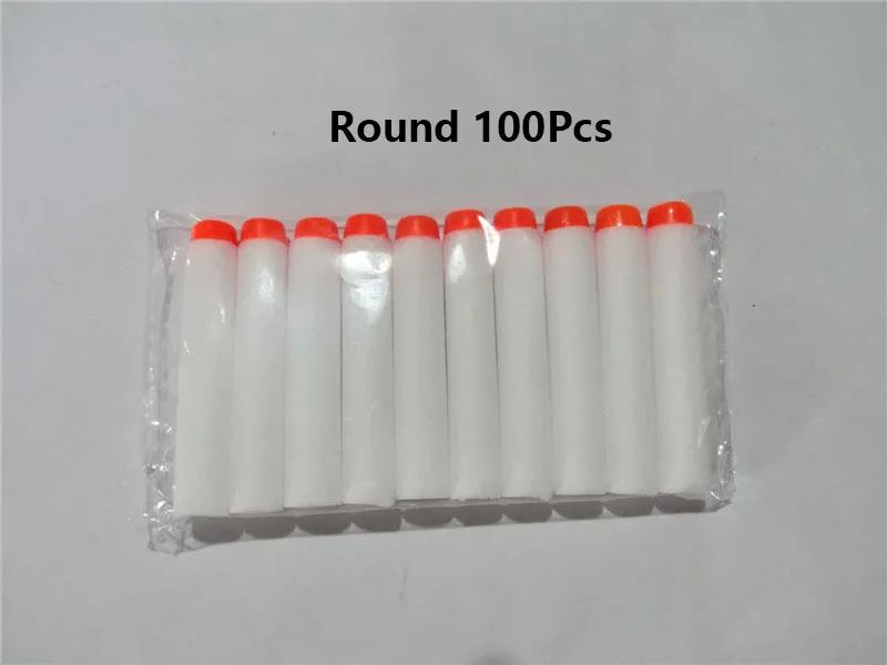 P50/100pcs 7.2cm For Soft Bullets Darts Round Head Refill Sponge Darts Children Toy Gun Sccessories Bullet For Nerf Blasters