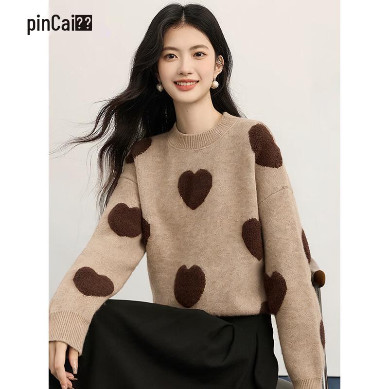 Women s Heart Pattern Soft Knit Sweater M