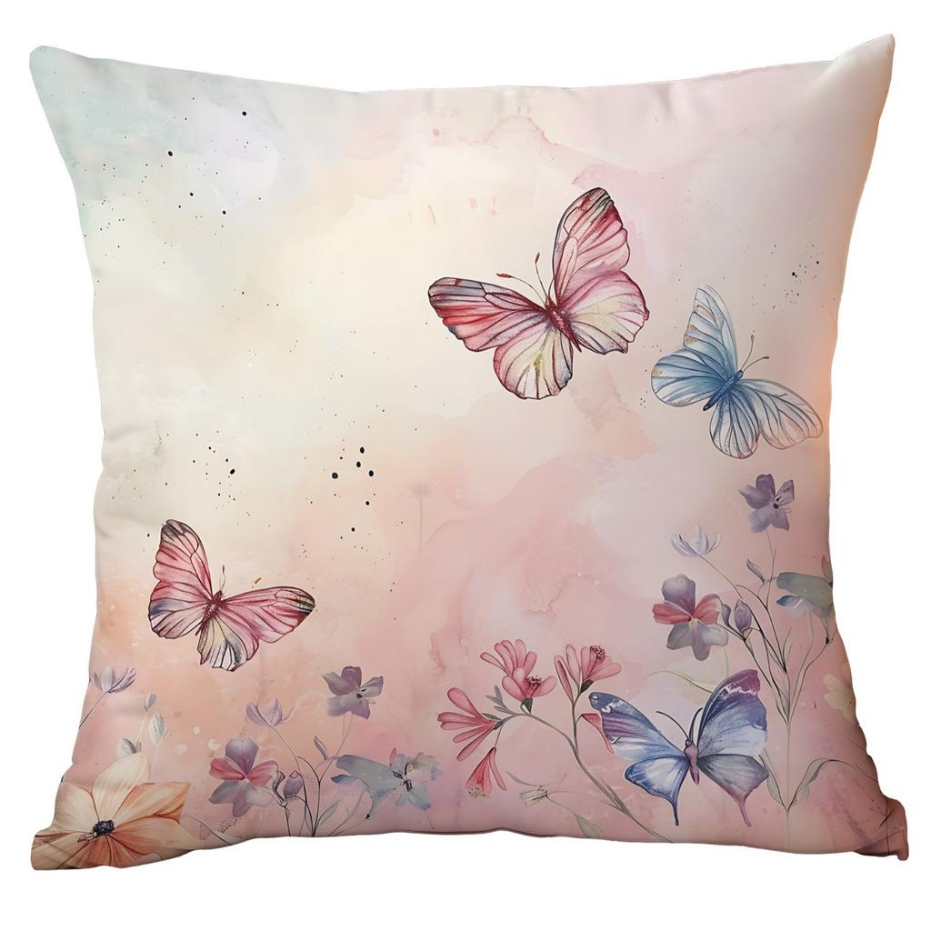 New Creative Butterfly Pillowcase Spring and Summer Dreamy Pillowcase Home Bedside Sofa Backrest Cover