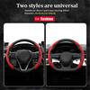 Pair Car Auto Steering Wheel Booster Cover Suede Leather Anti-slip Universal