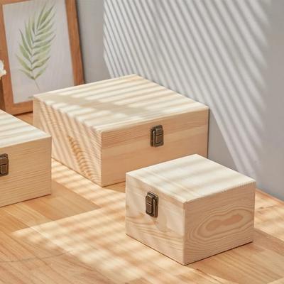 Retro Rechteckige Aufbewahrungsbox Holz Muschel Schmuck Geschenkbox Trockenblumenbox Schreibtisch Organizer
