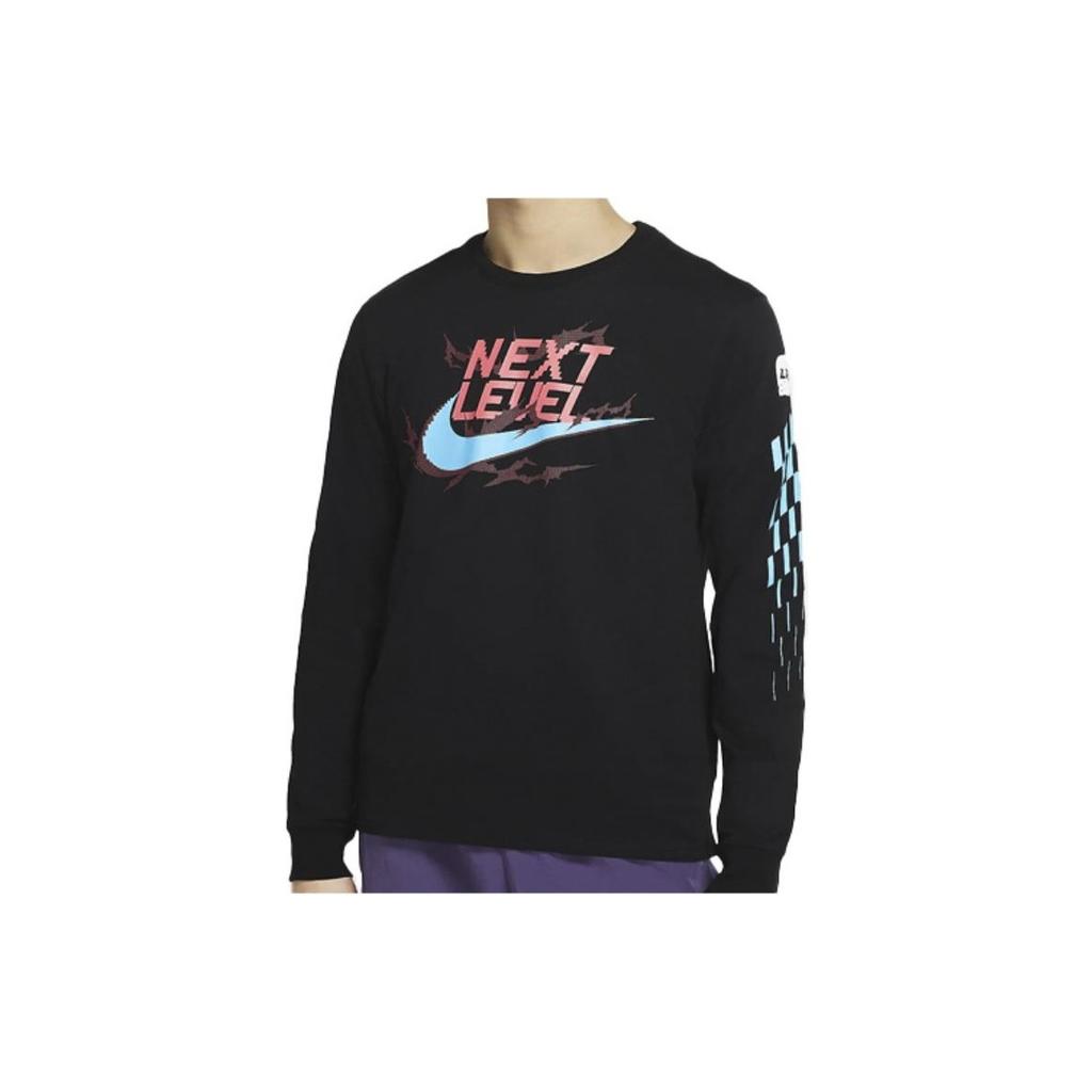 Nike LPL Kollaborations-Print Langarm-T-Shirt Herren Tops Schwarz DA5004-010
