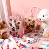 Shinylin 22 Pcs Dog Paw Clear PVC Gift Bags with Handle Dog Claws Plastic Wrap Tote Bags Reusable Transparent Dog Treat Bags for Birthday Wedding