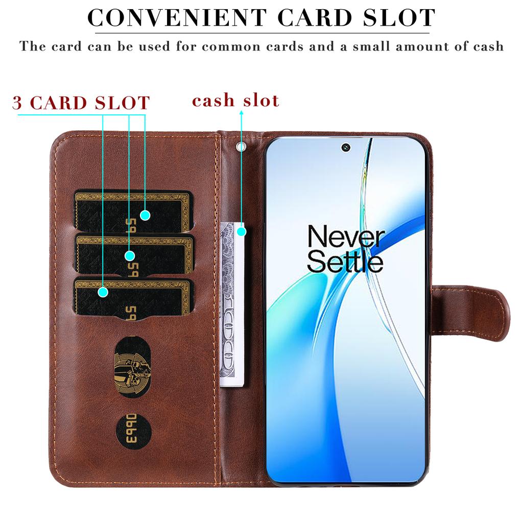 For OnePlus Nord CE4 Lite 5G/Oppo K12x 5G (China) (China) Case Zipper Pocket PU Leather Phone Cover