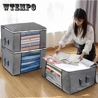 Large Capacity Non-Woven Clothes Quilt Storage Bag Dust-Proof Sweater Blanket Organizer Box Foldable Sorting Pouche Home Storage