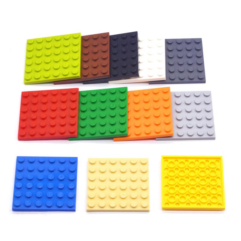 Non-Toxic 50Pcs Diy Building Blocks 6X6 Dots Thin Figures Bricks 12Color Educational Creative Size Compatible Brand Toys For Children 3958