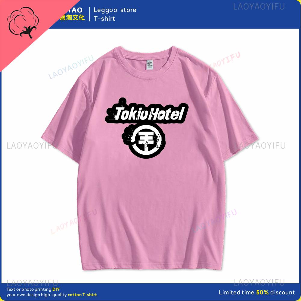 Tokyo Bedrucktes Muster Lässiges Baumwoll-T-Shirt Geeignet für Männer und Frauen Kurzärmelig Rundhals Sommerkleidung