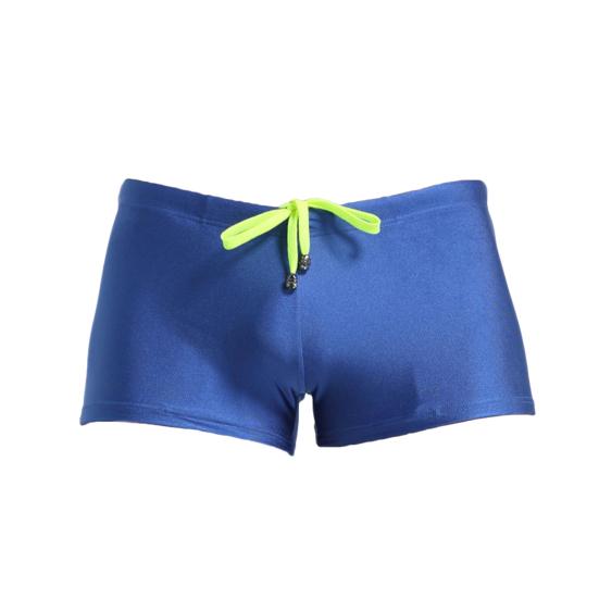 Low Rise High Elasticity 3D Cutting Swimming Trunks Men Solid Color Drawstring Swim Shorts Beachwear