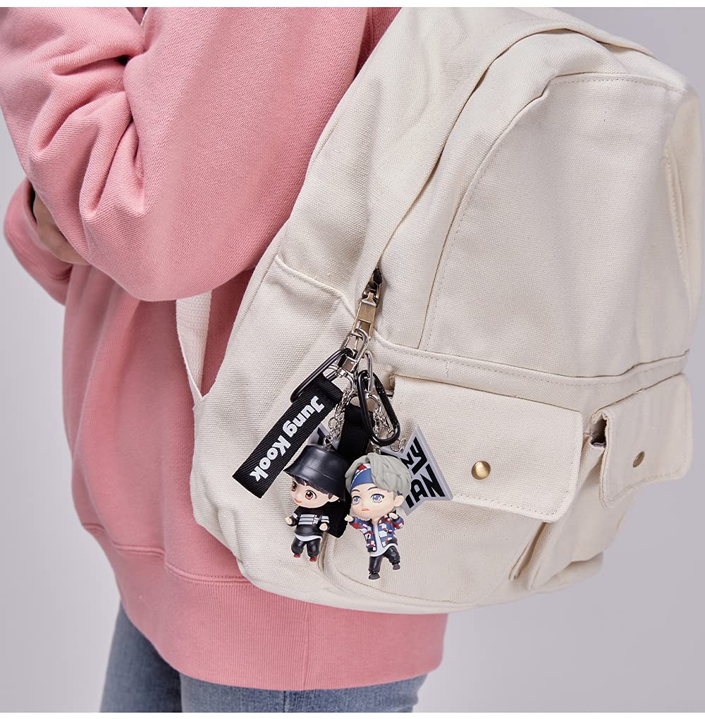 6708 BTS Tinytan Figure Keychain Keyring Kpop Goods Bag Accessory Official Authentic Figurine, Jung Kook, Large