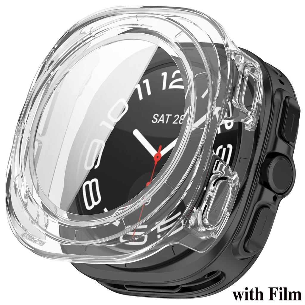 PC Case for Samsung Galaxy Watch 7 Ultra 47mm Tempered Glass Anti-scratch Screen Protector Bumper Protective Cover Accessories