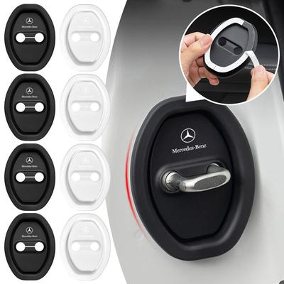 Silicone Car Door Lock Buckle Protective Cover Buffering Shock Absorber Pad Stickers For C320 CL55 CL600 CL65 C240