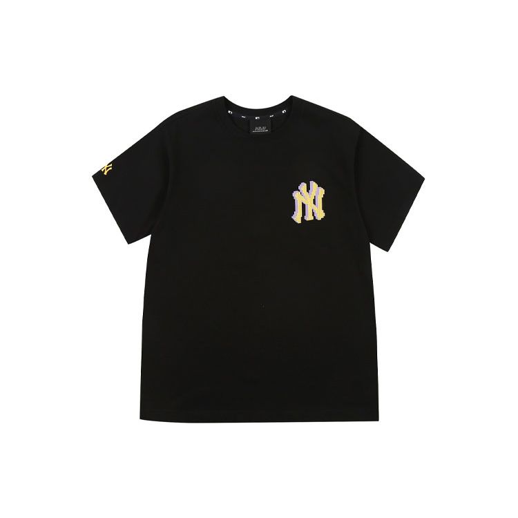 MLB New York Yankees Play Series American Retro Video Game Loose Fit Crew Neck Short Sleeve T-Shirt Unisex Tops Black 31TSN5131-50L