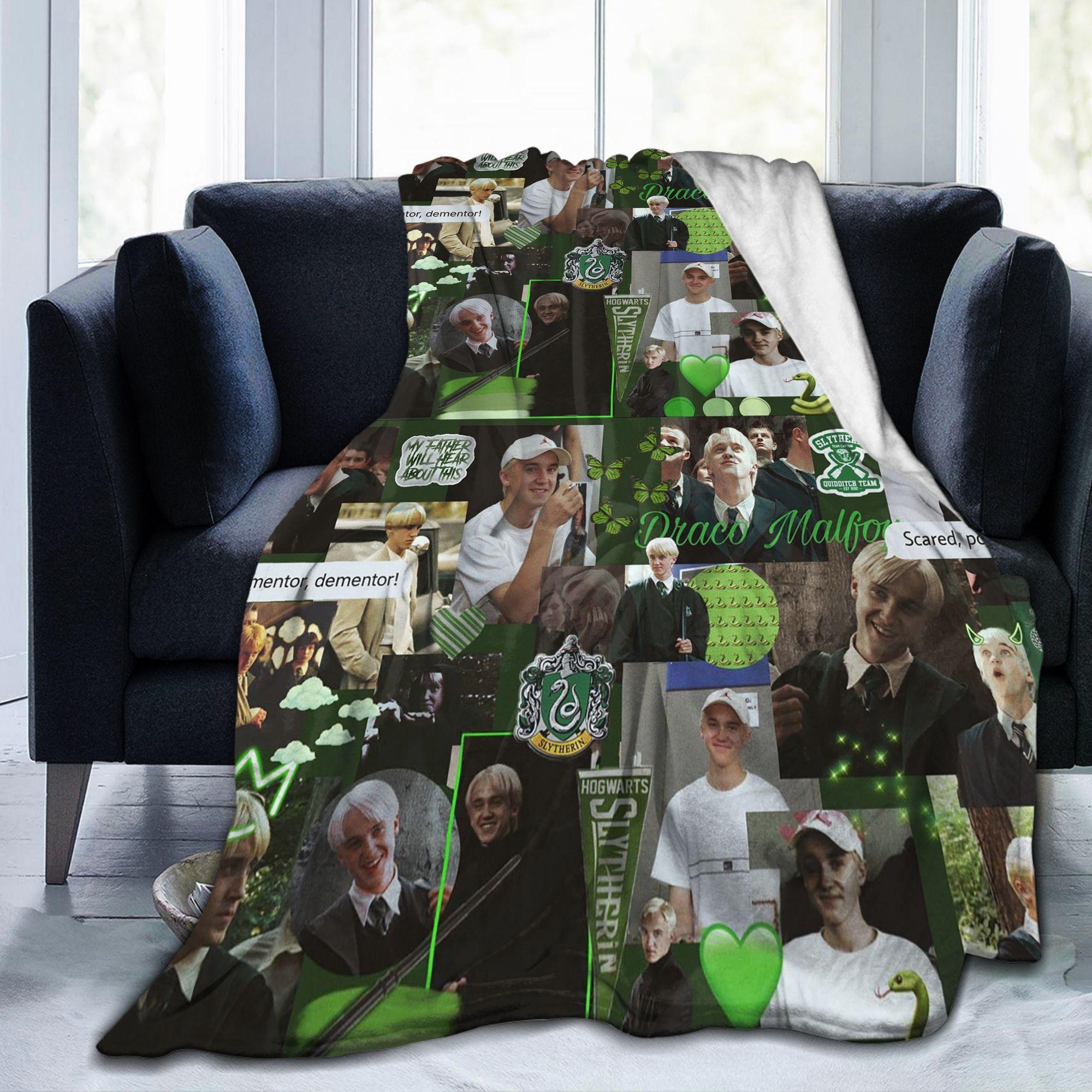 Death Eeaters Tom Felton Blankets Dracor Malfoye Wool Vintage Breathable Throw Blanket for Bedding Lounge Winter 75X95CM