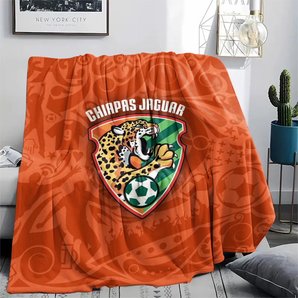 Chiapas FC pattern Flannel Blanket, High quality Comfortable for All Seasons, Home Decor, Warmth and Comfort, Perfect for Gifts.
