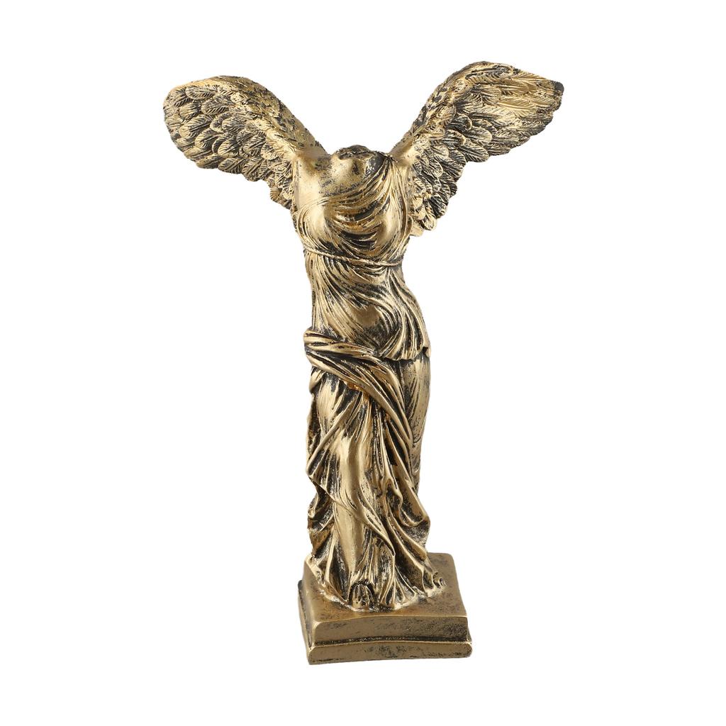 For Victory Goddess Desktop Resin Sculpture Winged Statue Ornament for Encouragement and Inspiration with Detailed Winged Design